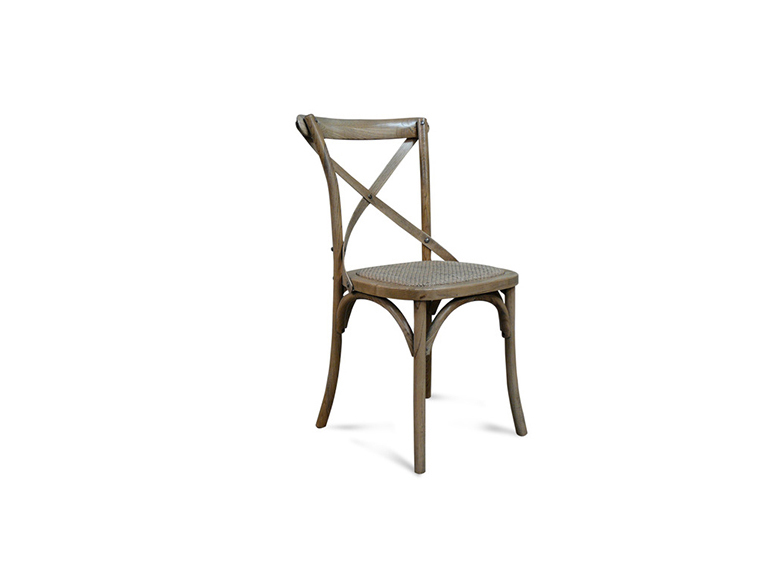 Oak cross back online dining chairs