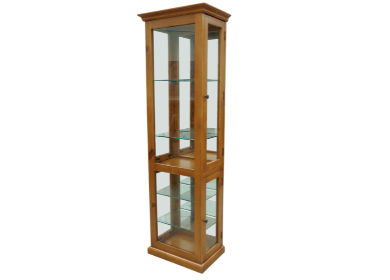 Abby Small Glass Display Cabinet - Golden Oak Finish - Display Cabinets