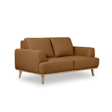 Noah 2 Seater Lounge Sofa in Italian Leather TAN