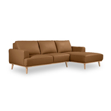 Noah 2.5 Seater Lounge Sofa Chaise in Italian Leather