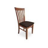 Matilda Blackwood Timber Dining Chair - Upholstered Seat COFFEE