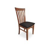 Matilda Blackwood Timber Dining Chair - Upholstered Seat BLACK