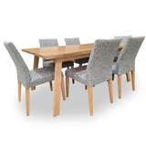 Botany Live Edge Messmate 1900 Dining Set with 6 Juni Chairs