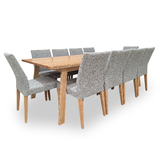 Botany Live Edge Messmate 2700 Dining Set with 10 Juni Chairs