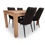 Grove Australian Hardwood 1500 Dining Set with 4 x Grove Fabric Chairs