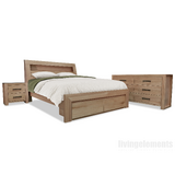 Marlo Sydney Blue Gum Dresser Bedroom Package QUEEN